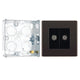 BG Screwless Black Nickel TV/FM Diplex Socket FBN66 with 25mm Steel Back Box
