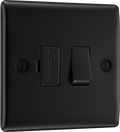BG NFB50 Nexus Metal Matt Black 13A Switched Fused Spur Unit