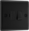 BG NFB50 Nexus Metal Matt Black 13A Switched Fused Spur Unit by British General (BG-NFB50-Shopify-SA_1)