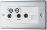 BG NPC69 Nexus Quadplex Tv/fm/sat (X2)+return & 1 Gang Tel-screened by British General (BG-NPC69-Shopify-SA_1)