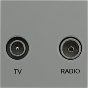 BG Nexus Grey EMTVFMG Diplexed TV/FM DAB Outlet Euro Module Radio by British General (BG-EMTVFMG)