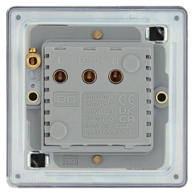 BG Nexus Screwless Matt Black Hotel Key Card Switch FFBKYCSB
