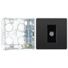 BG Evolve Black Chrome Single Co-Axial Socket PCDBC60B with 35mm Steel Back Box by British General
