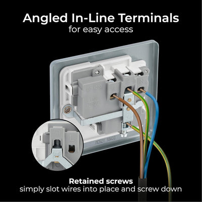 BG MC521 Metal Clad | 1 Gang 13A 2 Pole Switched Socket by British General (BG-MC521)