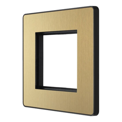 BG Evolve Satin Brass Dual USB Charger 3.1A Output Socket - Black Insert