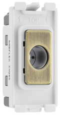 BG RABFLEX Nexus Grid Antique Brass Flex Outlet Module