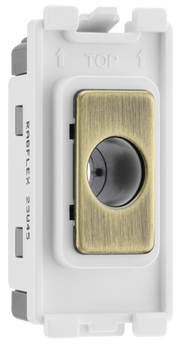 BG RABFLEX Nexus Grid Antique Brass Flex Outlet Module by British General (BG-RABFLEX)