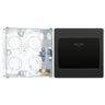 BG Evolve Black Chrome 16A Key Card Switch PCDBCKYCSB with 25mm Steel Back Box by British General
