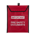 Red Document Pouch for Fire Safety Documents