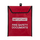 Red Document Pouch for Fire Safety Documents