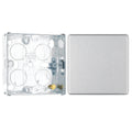 BG Screwless Brushed Steel Single Blank Plate FBS94 with 25mm Steel Back Box