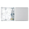 BG Screwless Brushed Steel Single Blank Plate FBS94 with 25mm Steel Back Box by British General (BG-FBS94+HGS02)