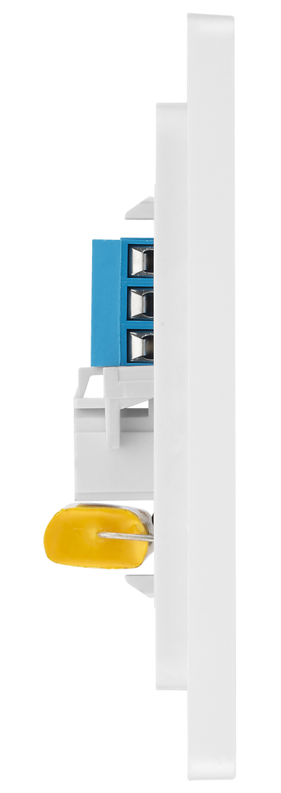 BG PCDCLBTM1W Pearlescent White Evolve 1 Gang Master Telephone Outlet - White Insert