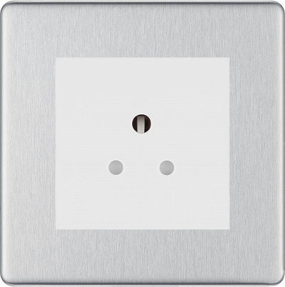 BG Nexus Screwless Brushed Steel 5A Unswitched Socket FBS29MW by British General (BG-FBS29MW)