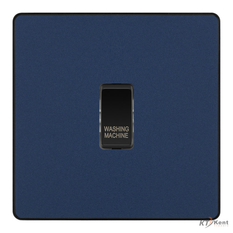 BG Evolve Matt Blue Custom Appliance Grid Switch 1 Gang Screwless