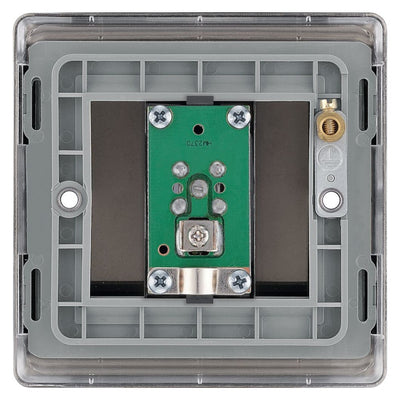 BG Nexus Black Nickel Single Satellite Socket NBN64 with 35mm Steel Back Box