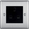 BG Nexus Metal Brushed Steel 13A Unswitched Socket NBS23B by British General (BG-NBS23B)