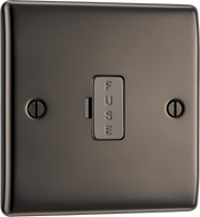 BG NBN54 Nexus Metal Black Nickel 13A Unswitched Fused Spur Unit by British General (BG-NBN54-Shopif-SA_1)