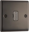 BG NBN54 Nexus Metal Black Nickel 13A Unswitched Fused Spur Unit by British General (BG-NBN54-Shopif-SA_1)