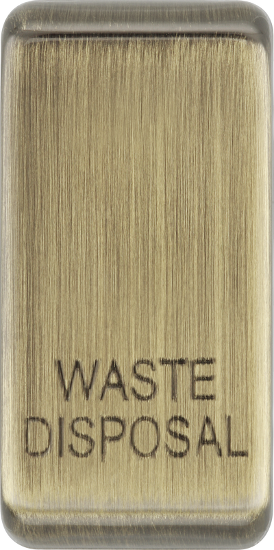 BG RRWDISAB Nexus Grid Antique Brass 'WASTE DISPOSAL' Grid Rocker by British General (BG-RRWDISAB)