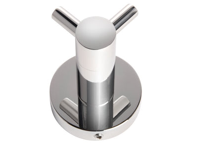 Corby Harrogate Double Clothes Hook in Polished Steel