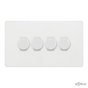 BG Evolve Pearlescent White 4 Gang Custom Grid Dimmer Switch PCDCL84W