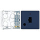 BG Evolve Matt Blue 13A Unswitched Spur with Neon and Flex Outlet PCDDB54B with 35mm Steel Back Box