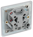 FBS55 Back - This 13A fused and unswitched connection unit from British General provides an outlet from the mains containing the fuse ideal for spur circuits and hardwired appliances.