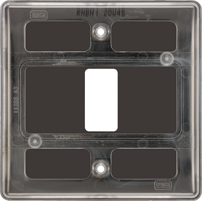 BG Electrical RNBN1 Nexus Grid Black Nickel Front Plate 1 Module