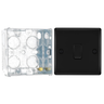BG Nexus Matt Black 20A 16AX 2 Way Single Light Switch NFB12 with 35mm Steel Back Box