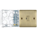 BG Nexus Antique Brass 13A Unswitched Fused Connection Unit NAB54 with 35mm Steel Back Box