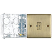 BG Nexus Antique Brass 13A Unswitched Fused Connection Unit NAB54 with 35mm Steel Back Box