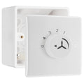 BG Electrical 1 Gang 100W Fan Controller White Moulded & 50mm Pattress Back Box