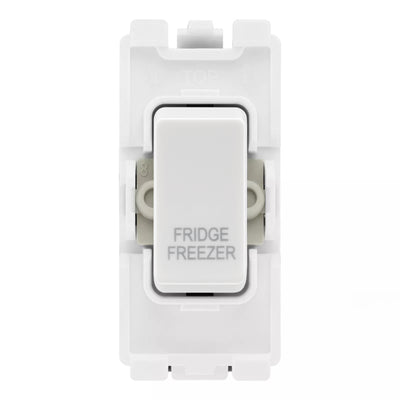 BG RRFFW White 20A DP Appliance Grid Switch Labelled Fridge Freezer by British General (BG-RRFFW+R30)