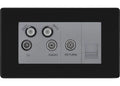 BG Screwless Matt Black Quadplex Combination TV Socket FFB69G