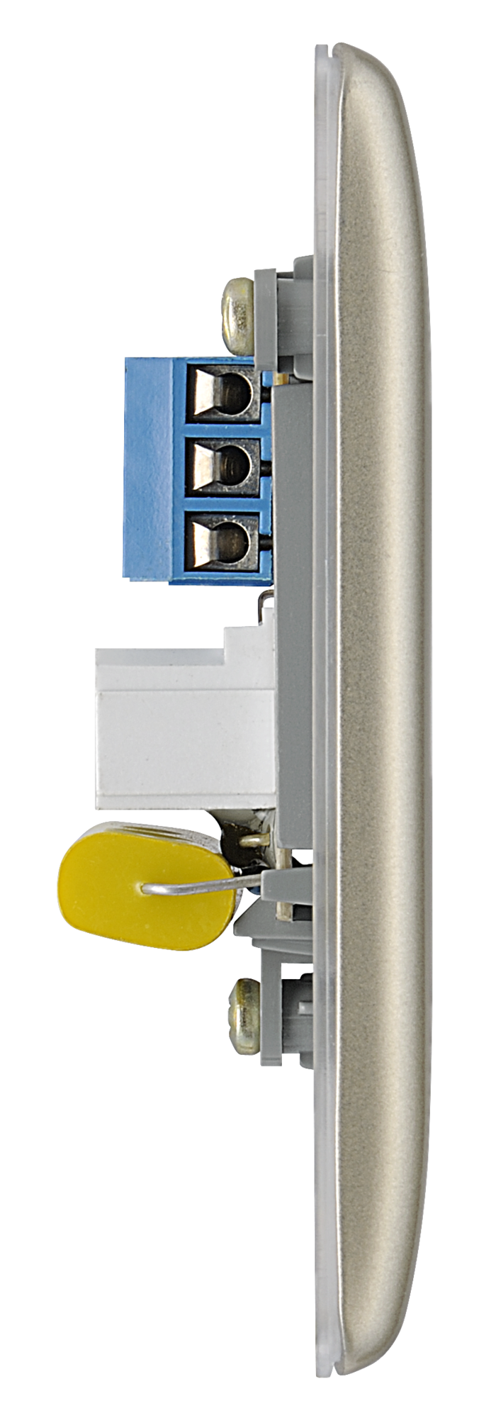 NPRBTM1 Side - This master telephone socket from British General uses a screw terminal connection and should be used where your telephone line enters your property.