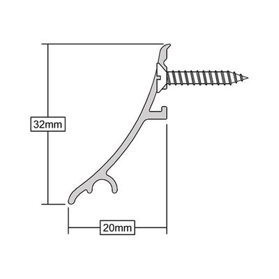 Other Door Hardware: Rain Deflector 32mm (838mm) Aluminium by Astroflame (ASTRO-ADRD32A/838)