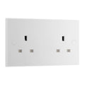 BG 924 Moulded Square Edge | White | 2 Gang 13A Unswitched Socket