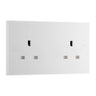 BG 924 Moulded Square Edge | White | 2 Gang 13A Unswitched Socket by British General (BG-924)