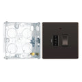 BG Screwless Black Nickel 13A Switched Spur + Neon FBN52 with 25mm Steel Back Box