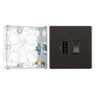 BG Screwless Black Nickel 13A Switched Spur + Neon FBN52 with 25mm Steel Back Box