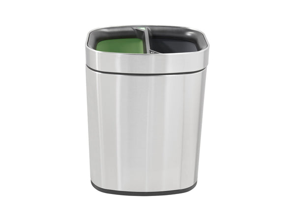 Corby Newport Dual Recycling Bin in Brushed Stainless Steel