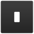 BG RPCDBC1B Evolve Grid Black Chrome 1 Module Square Front Plate - Black Trim