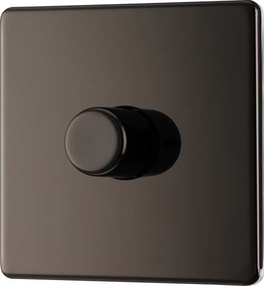 FBN81 Front - This trailing edge single dimmer switch from British General allows you to control your light levels and set the mood. The intelligent electronic circuit monitors the connected load and provides a soft-start with protection against thermal, current and voltage overload.