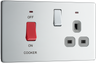 BG FPC70G Nexus Screwless Flat-Plate Switched Socket Cooker Unit Polished Chrome Grey Insert 45A by British General (BG-FPC70G-Shopify-SA_1)