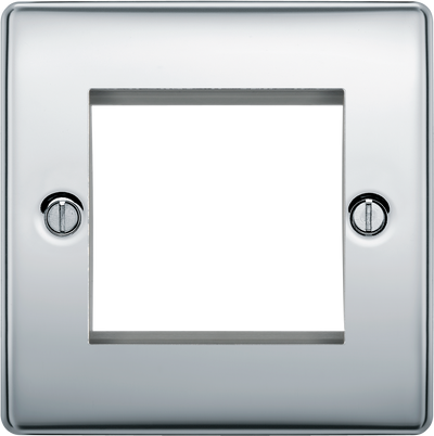 BG Electrical NPCEMS2 Euro Module Nexus Metal 2 Module Square Front Plate