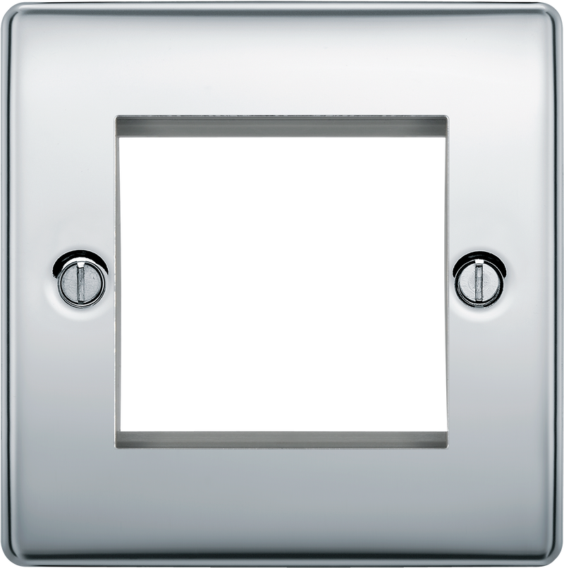 BG Electrical NPCEMS2 Euro Module Nexus Metal 2 Module Square Front Plate