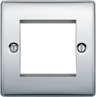BG Electrical NPCEMS2 Euro Module Nexus Metal 2 Module Square Front Plate by British General (BG-NPCEMS2-Shopify-SA_1)