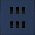 BG Evolve Matt Blue 5 Gang Intermediate Custom Grid Light Switch with Back Box Included