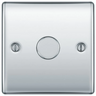 BG NPC81P Nexus 1 Gang, 2 Way, 400w Dimmer Switches-push Type Polished Chrome by British General (BG-NPC81P-Shopify-SA_1)